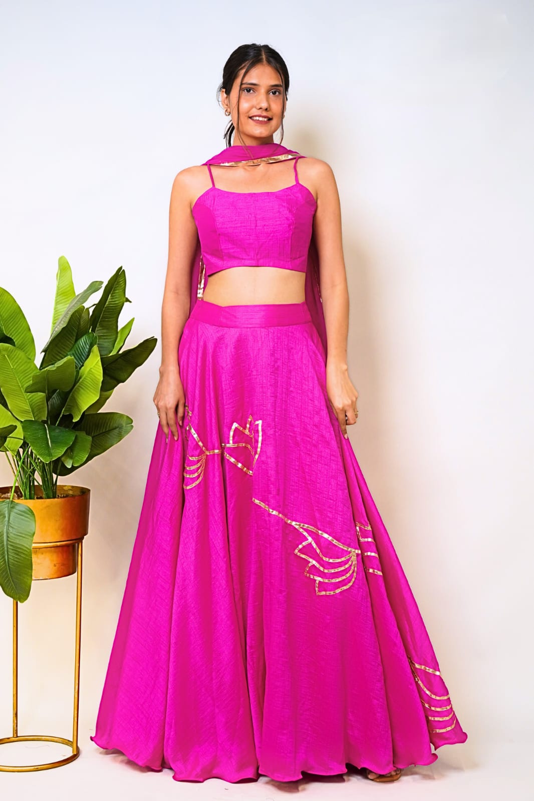 Pink Lehenga with Gota Work