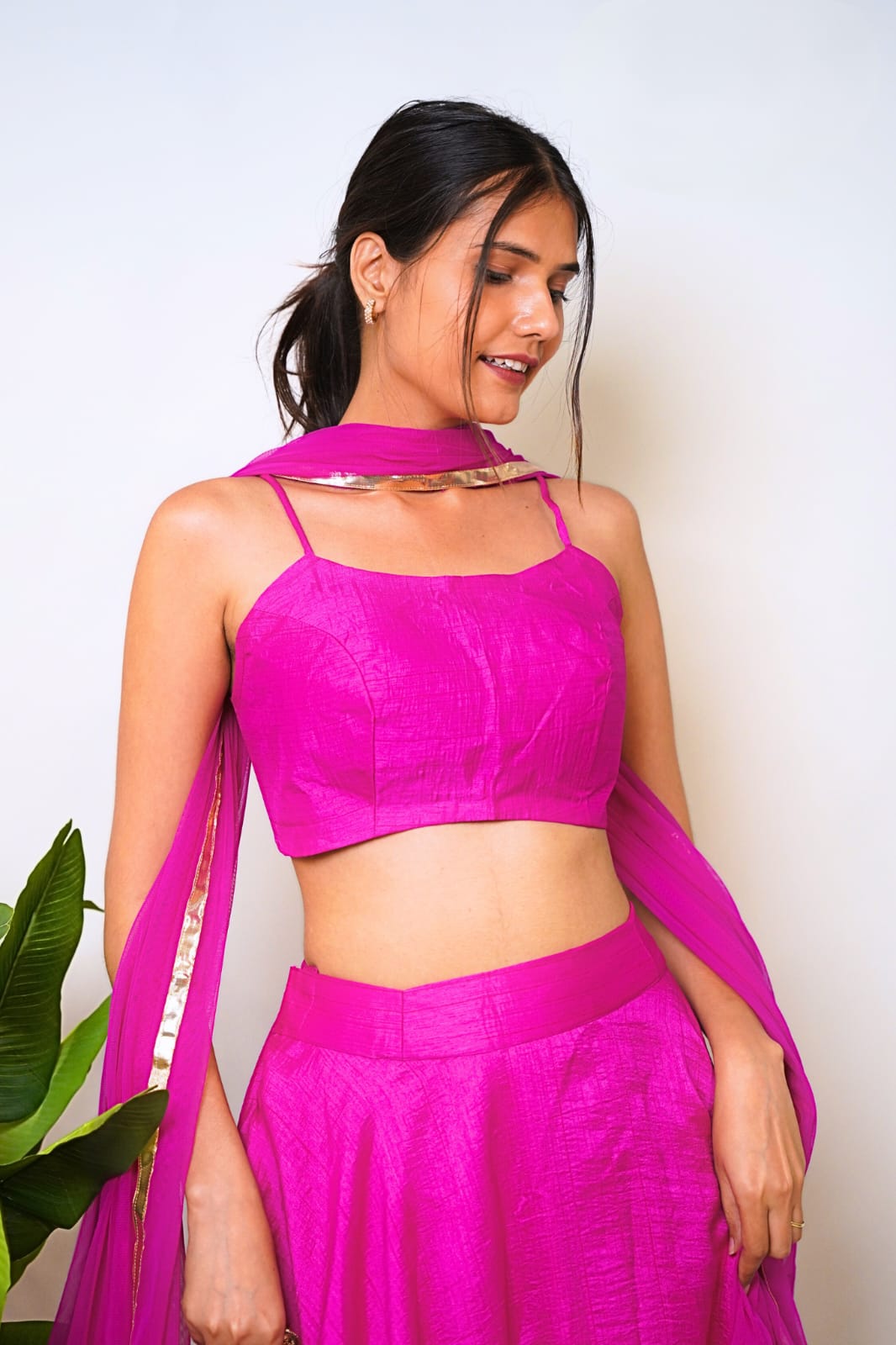 Pink Lehenga with Gota Work – view 2